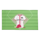 Cute Personalized Baseball Kussensloop (Achterkant)