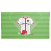 Cute Personalized Baseball Kussensloop (Voorkant)