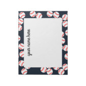 Cute Personalized Baseball Notitieblok (Linkerzijde)