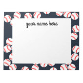 Cute Personalized Baseball Notitieblok (Voorkant)