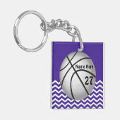 Cute Personalized Basketball Sleutelhangers for Gi (Voorkant Links)