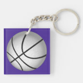 Cute Personalized Basketball Sleutelhangers for Gi (Achterkant)
