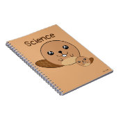 Cute Personalized Beaver Animal Kawaii school Notitieboek (Rechterzijde)