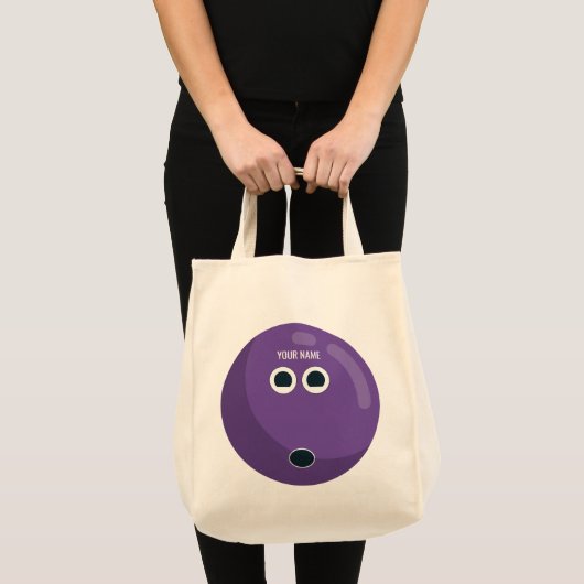 Cute Personalized Bowling Ball Bag Tote Bag (Voorkant (product))