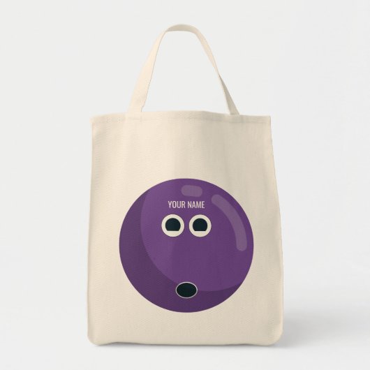 Cute Personalized Bowling Ball Bag Tote Bag (Voorkant)