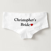 Cute Personalized Bridal Weddenschap Onderkleding Slip (Achterkant)