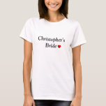 Cute Personalized Bridal Wedding T-shirt<br><div class="desc">Een geweldig cadeau voor een bruidsfeest,  een vrijgezellenfeest of een vrijgezellenfeest!</div>
