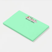 Cute Personalized Bunny Stationery Sticky Post-it Post-it® Notes (Schuin)