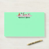 Cute Personalized Bunny Stationery Sticky Post-it Post-it® Notes (Op bureau)