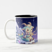 Cute Personalized Capricorn Zodiac Mug Tweekleurige Koffiemok (Links)