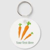 Cute personalized carrot groenten sleutelhanger (Voorkant)