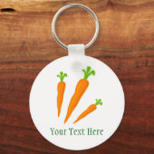 Cute personalized carrot groenten sleutelhanger (Voorkant)