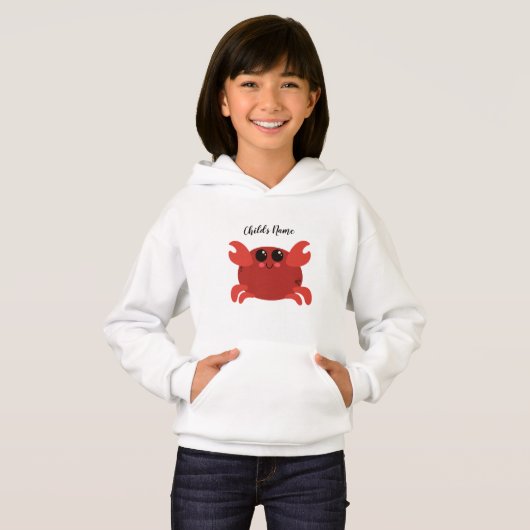 Cute Personalized Cartoon Crab Kids (Voorkant volledig)