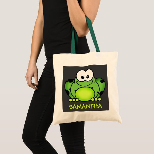 Cute Personalized Cartoon Frog Bag Tote Bag (Voorkant (product))
