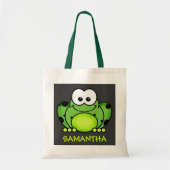 Cute Personalized Cartoon Frog Bag Tote Bag (Voorkant)