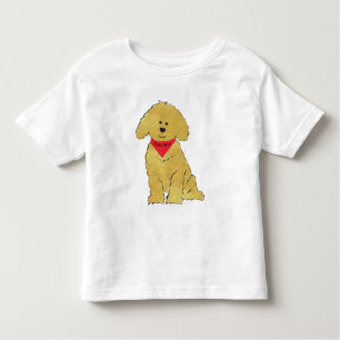 Cute Personalized Cartoon Goldendole Puppy Kinder Shirts