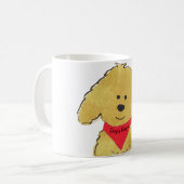 Cute Personalized Cartoon Goldendole Puppy Koffiemok (Voorkant links)