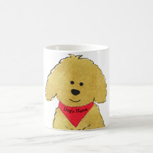 Cute Personalized Cartoon Goldendole Puppy Koffiemok