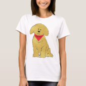 Cute Personalized Cartoon Goldendole Puppy T-shirt (Voorkant)