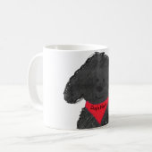 Cute Personalized Cartoon Labradoodle Puppy Koffiemok (Voorkant links)