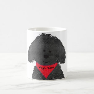 Cute Personalized Cartoon Labradoodle Puppy Koffiemok
