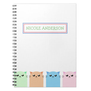 Cute Personalized Cat Notitieboek