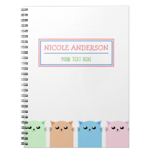 Cute Personalized Cat Notitieboek