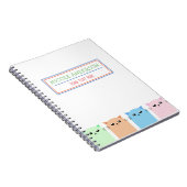 Cute Personalized Cat Notitieboek (Rechterzijde)