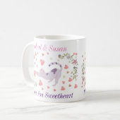 Cute Personalized Cat Valentine Giff Koffiemok (Voorkant links)