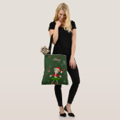 Cute Personalized Christmas Elf Girl Ballet Tote Bag (Op model)