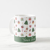 Cute Personalized Christmas Tree Mug Koffiemok (Voorkant links)