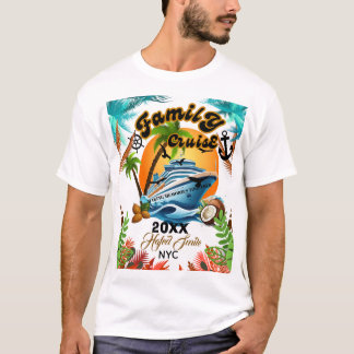 Cute Personalized Cruise Ship Family Trip Sunset T T-shirt