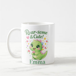 Cute Personalized Dinosaur Name Mug Koffiemok