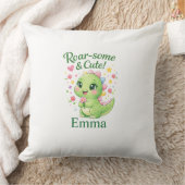 Cute Personalized Dinosaur Name Pillow Kussen (Deken)