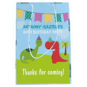 Cute Personalized Dinosaur the Party Medium Cadeauzakje (Voorkant)