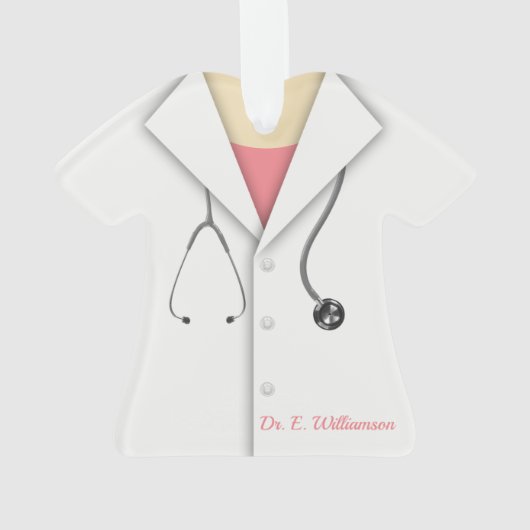 Cute Personalized Doctor Ornament (achterkant)