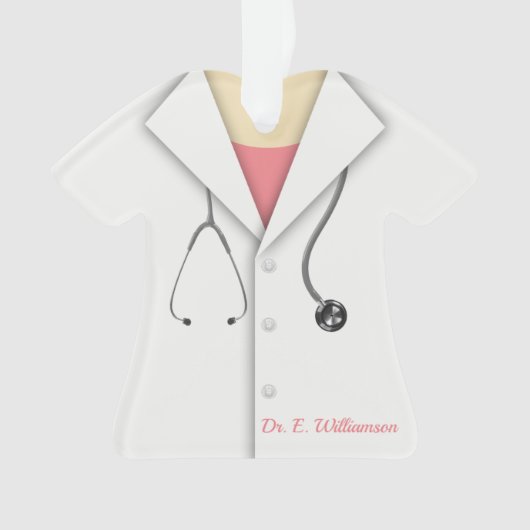Cute Personalized Doctor Ornament (voorkant)