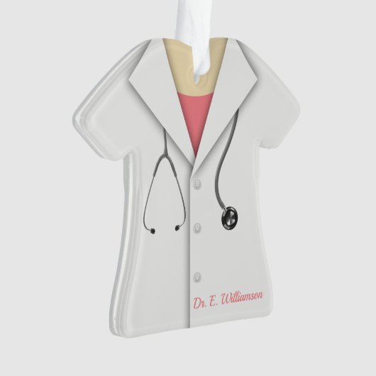 Cute Personalized Doctor Ornament (voorkant)