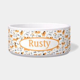 Cute Personalized Dog Bowl Voerbakje