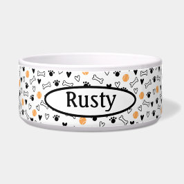 Cute Personalized Dog Bowl Voerbakje