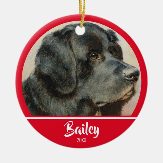 Cute Personalized Dog Photo Keramisch Ornament (Voorkant)