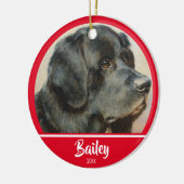 Cute Personalized Dog Photo Keramisch Ornament (Links)