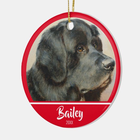 Cute Personalized Dog Photo Keramisch Ornament (Links)