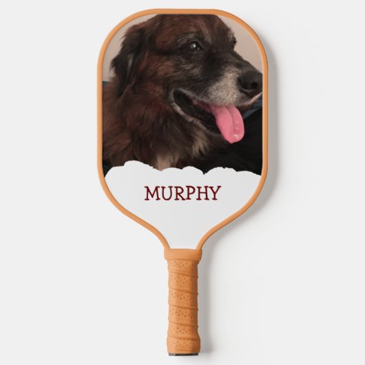 Cute Personalized Dog Photo Pickleball Paddle (Voorkant)