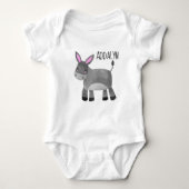 Cute Personalized Donkey Baby Toddler Romper (Voorkant)