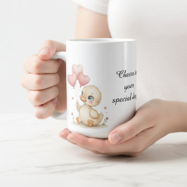 Cute Personalized Duckling Mug Koffiemok