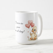 Cute Personalized Duckling Mug Koffiemok (Voorkant rechts)
