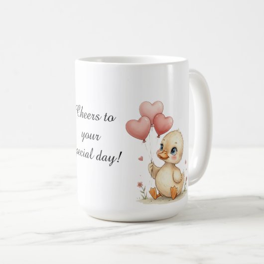 Cute Personalized Duckling Mug Koffiemok (Voorkant rechts)