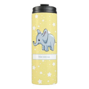 Cute Personalized Elephant Thermosbeker