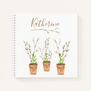 Cute Personalized Farmhouse Country Waterverf  Notitieboek